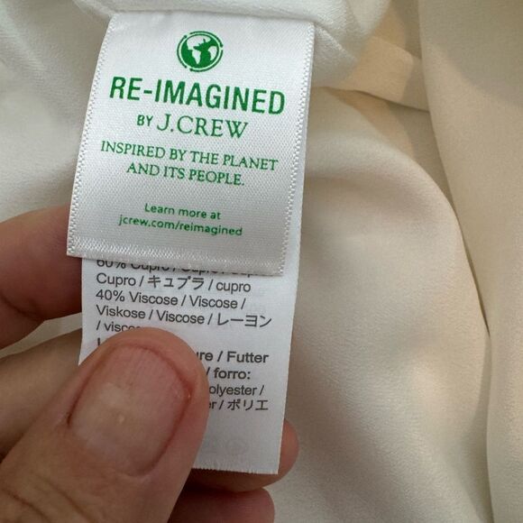 J. Crew Cupro Blend Women's Trouser in Ivory B1237 Size 6 - Picture 12 of 16